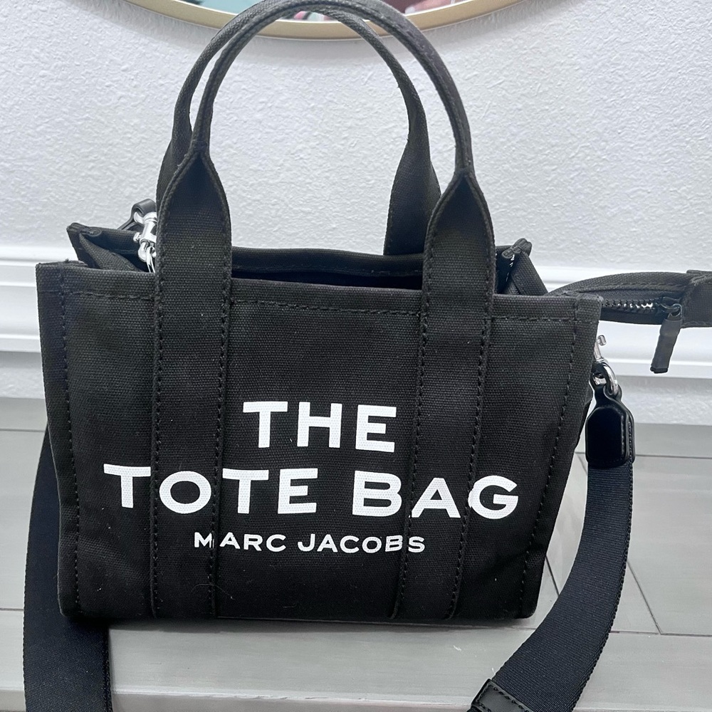 Marc Jacobs Black Canvas Tote Bag